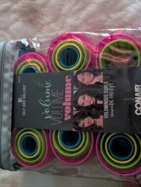 Conair Pink & Multi Self-Grip Hair Rollers - Volume Curls